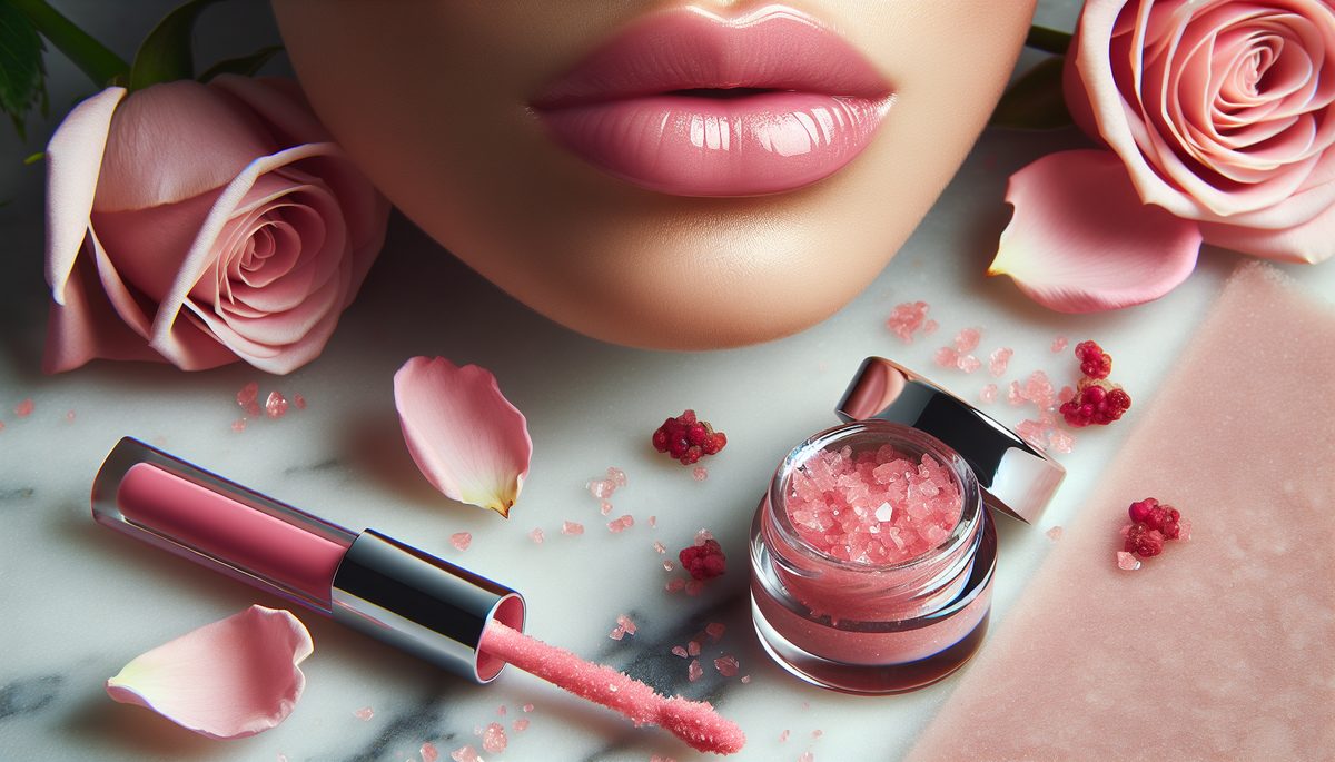 العناية بالشفاه الجافة والمتشققة - مقشر وتنت طبيعي لشفاه وردية